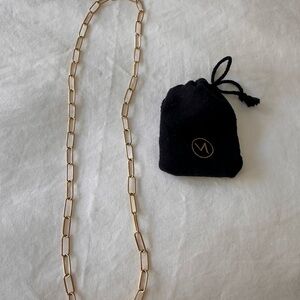 Mejuri Gold Paperclip Chain Necklace, 22 inches